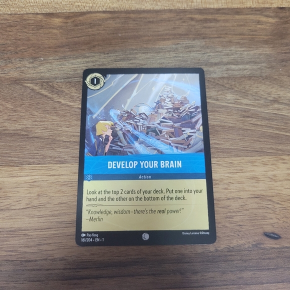 Develop Your Brain Blue Disney Lorcana Card #161 First Edition Blue - Picture 5 of 6
